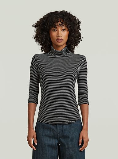 Camiseta Stripped Slim Mock